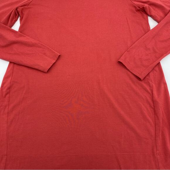J. Jill Luxe Supima Turtleneck Tunic Quiet Luxury Classic Staple Coral Red S - Picture 3 of 7